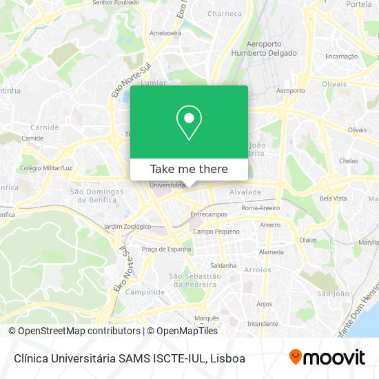 Clínica Universitária SAMS ISCTE-IUL map