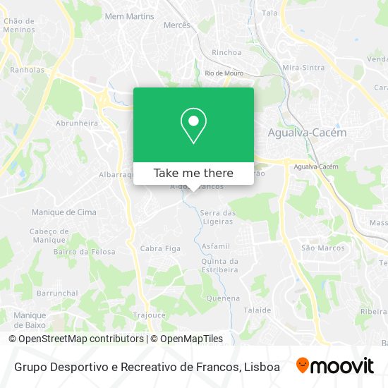 Grupo Desportivo e Recreativo de Francos map