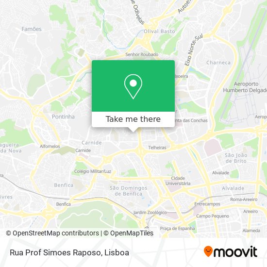 Rua Prof Simoes Raposo map