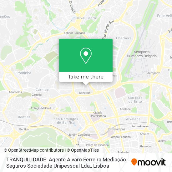 TRANQUILIDADE: Agente Álvaro Ferreira Mediação Seguros Sociedade Unipessoal Lda. map