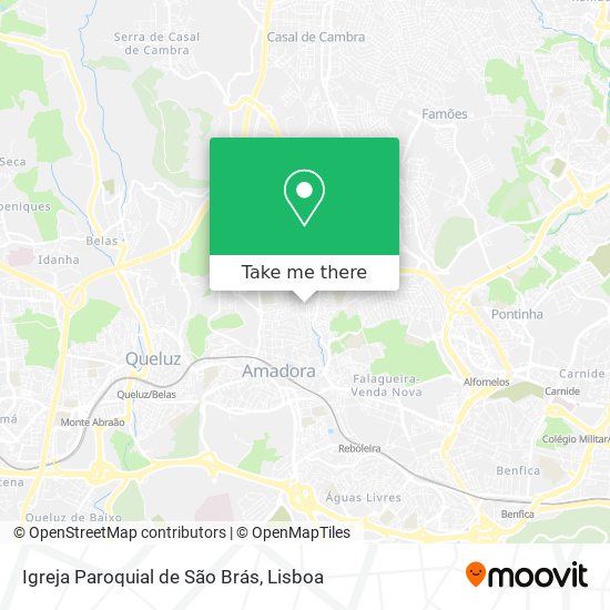 Igreja Paroquial de São Brás mapa