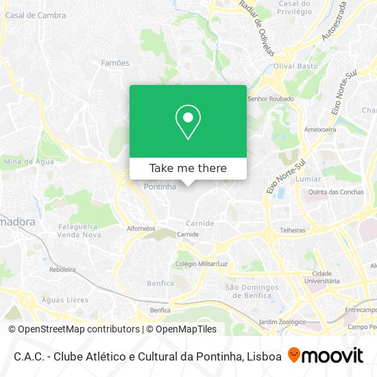 C.A.C. - Clube Atlético e Cultural da Pontinha map