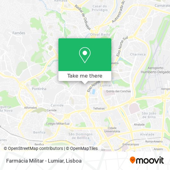 Farmácia Militar - Lumiar mapa
