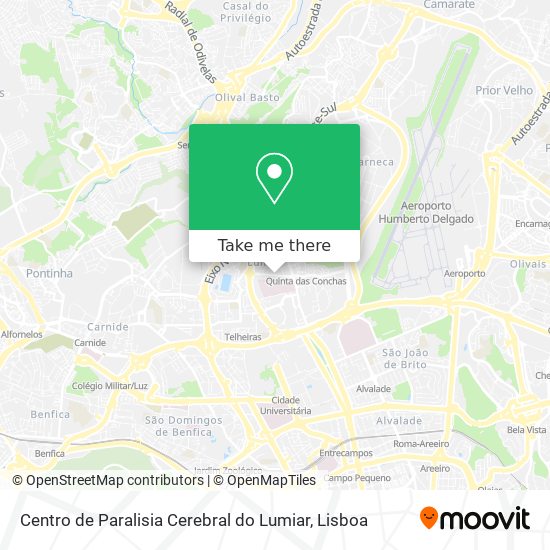 Centro de Paralisia Cerebral do Lumiar map