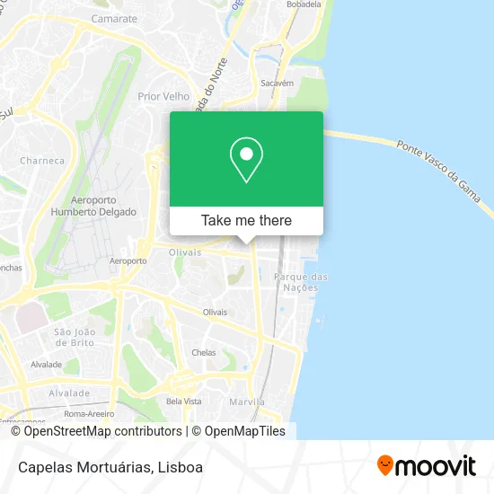 Capelas Mortuárias mapa