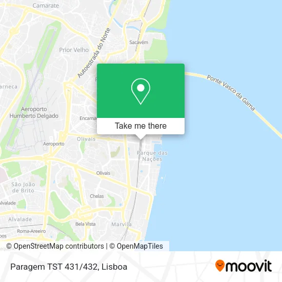 Paragem TST 431/432 map