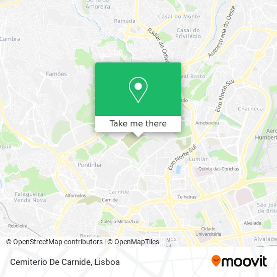 Cemiterio De Carnide mapa