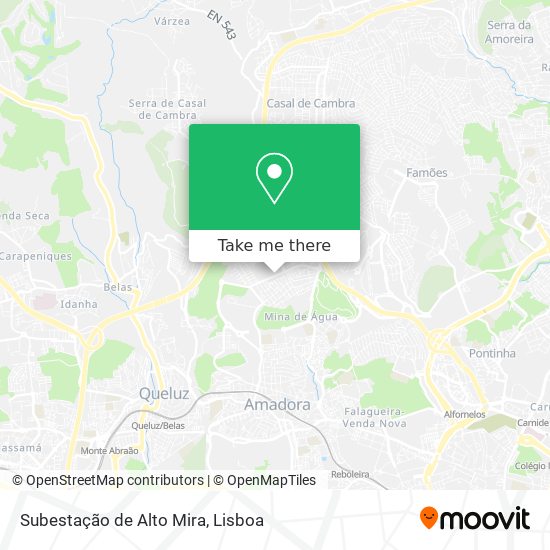 Subestação de Alto Mira mapa