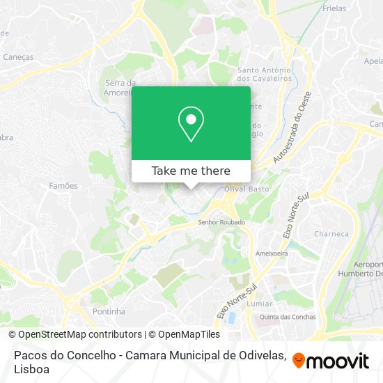 Pacos do Concelho - Camara Municipal de Odivelas mapa