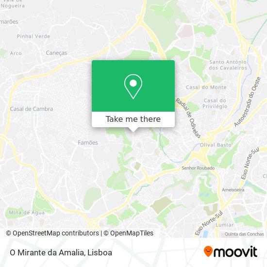 O Mirante da Amalia mapa