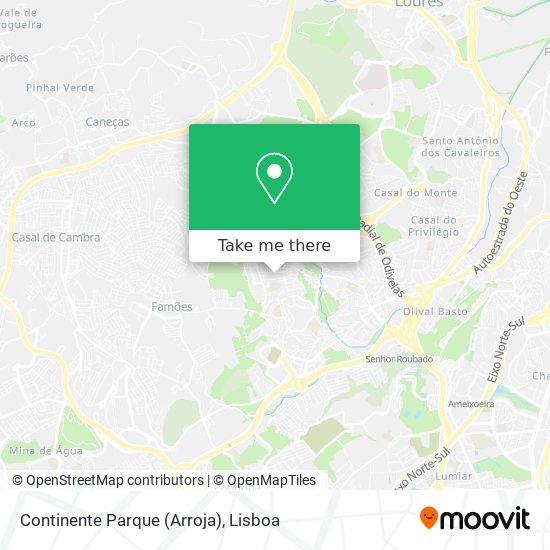 Continente Parque (Arroja) map