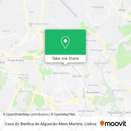 Casa do Benfica de Algueirão-Mem Martins map