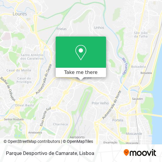 Parque Desportivo de Camarate mapa