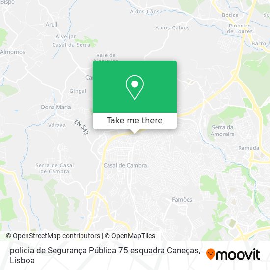 policia de Segurança  Pública  75 esquadra  Caneças map