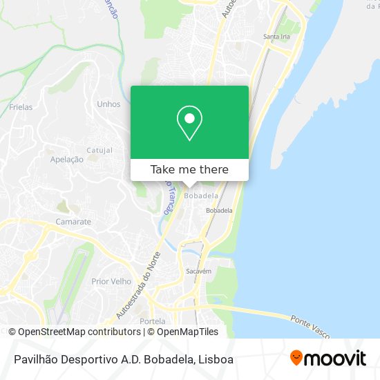 Pavilhão Desportivo A.D. Bobadela map