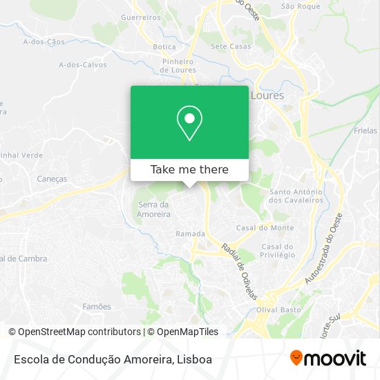 Escola de Condução Amoreira mapa