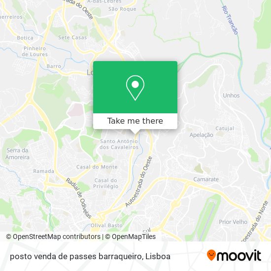 posto venda de passes barraqueiro map