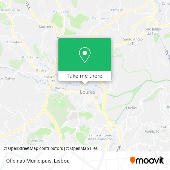 Oficinas Municipais mapa