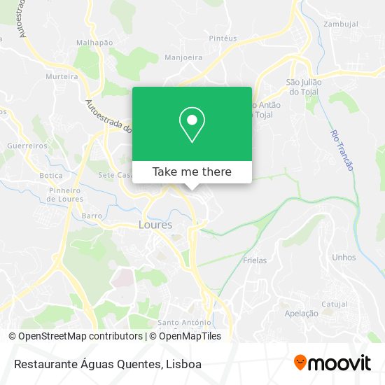 Restaurante Águas Quentes mapa