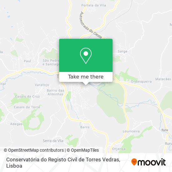 Conservatória do Registo Civil de Torres Vedras map