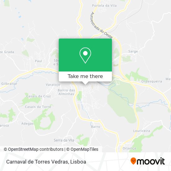Carnaval de Torres Vedras map