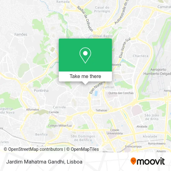 Jardim Mahatma Gandhi map