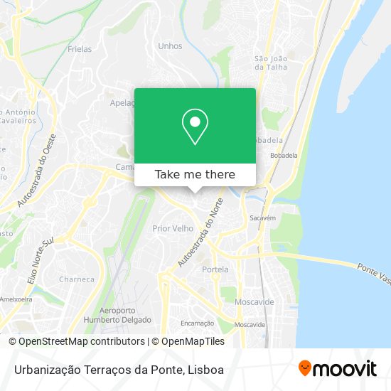 Urbanização Terraços da Ponte mapa
