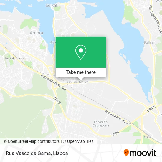Rua Vasco da Gama map