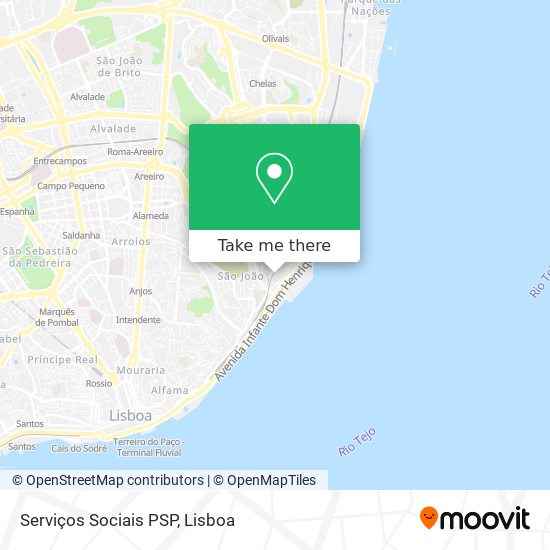 Serviços Sociais PSP map
