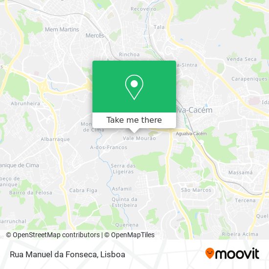 Rua Manuel da Fonseca mapa
