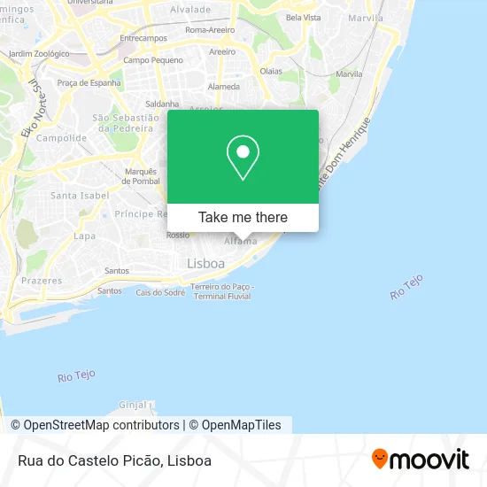 Rua do Castelo Picão map