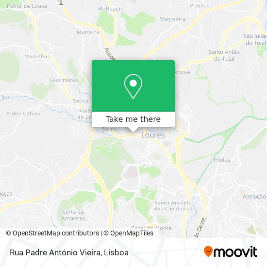 Rua Padre António Vieira mapa