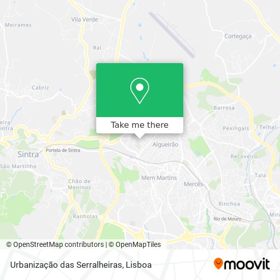 Urbanização das Serralheiras mapa