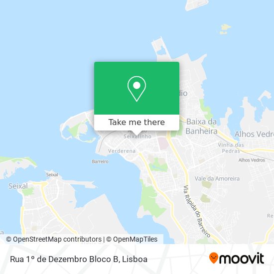 Rua 1º de Dezembro Bloco B mapa