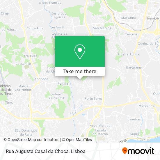 Rua Augusta Casal da Choca mapa