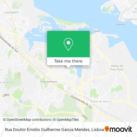 Rua Doutor Emídio Guilherme Garcia Mendes mapa