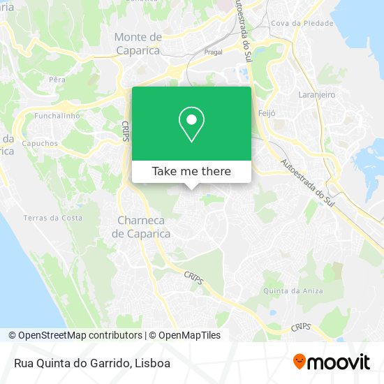 Rua Quinta do Garrido mapa