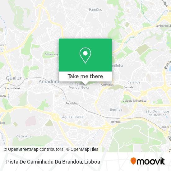 Pista De Caminhada Da Brandoa map