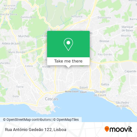 Rua António Gedeão 122 mapa