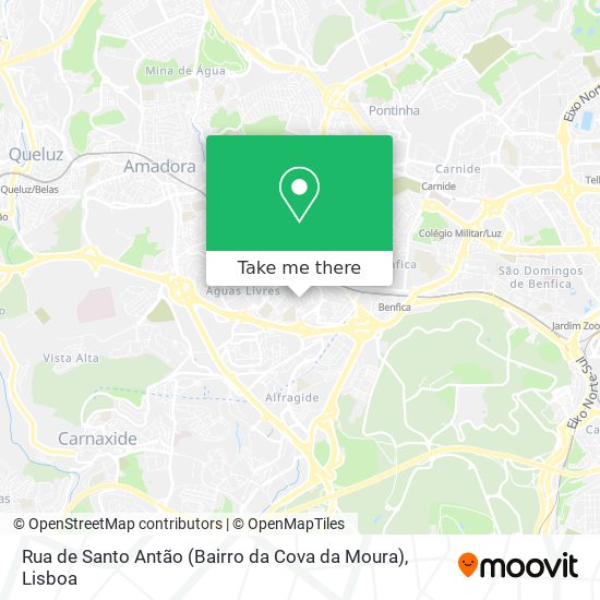 Rua de Santo Antão (Bairro da Cova da Moura) mapa