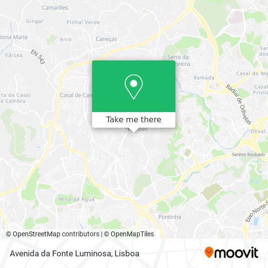 Avenida da Fonte Luminosa mapa