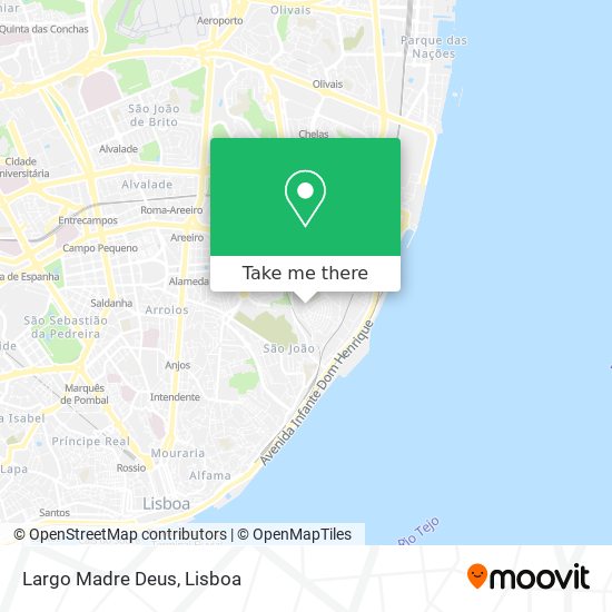 Largo Madre Deus mapa