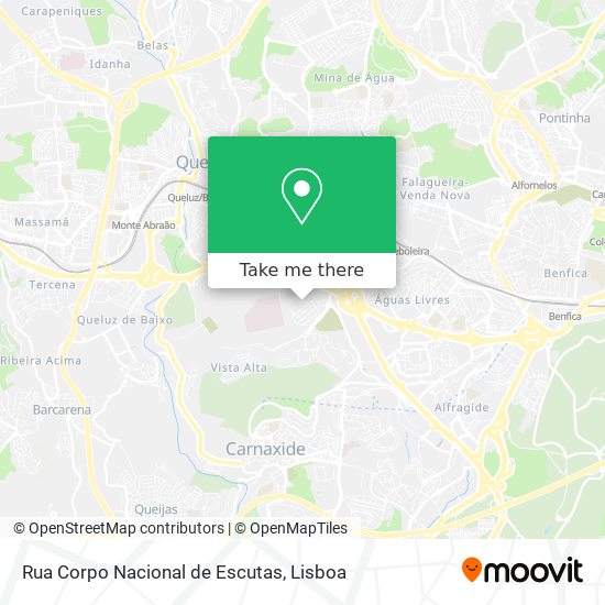 Rua Corpo Nacional de Escutas mapa