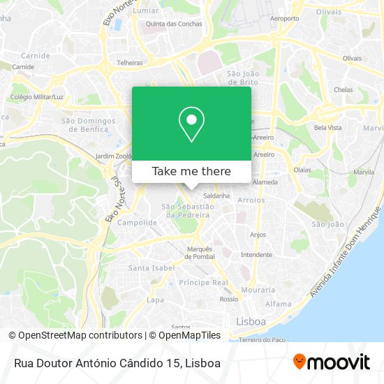 Rua Doutor António Cândido 15 mapa