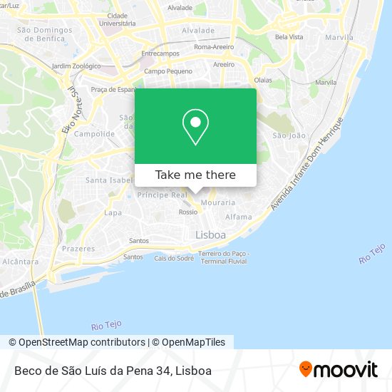 Beco de São Luís da Pena 34 mapa
