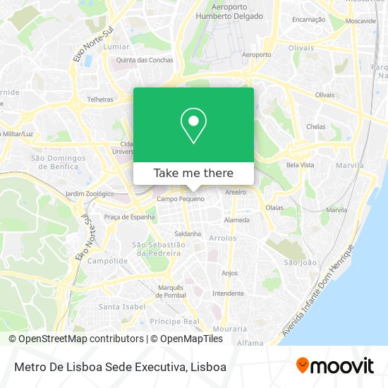 Metro De Lisboa Sede Executiva mapa