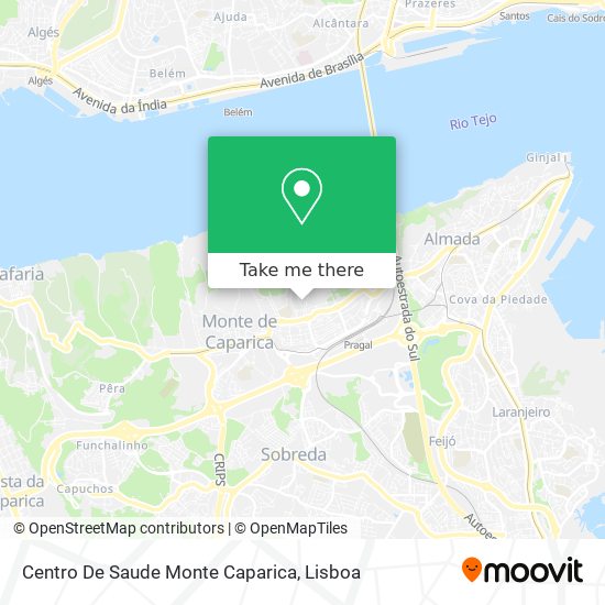 Centro De Saude Monte Caparica map
