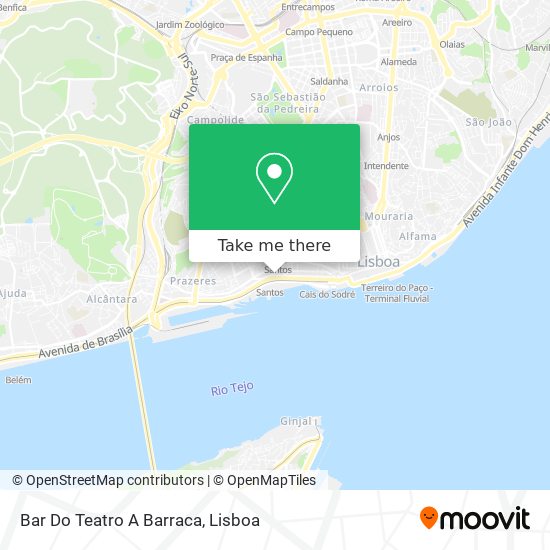 Bar Do Teatro A Barraca map