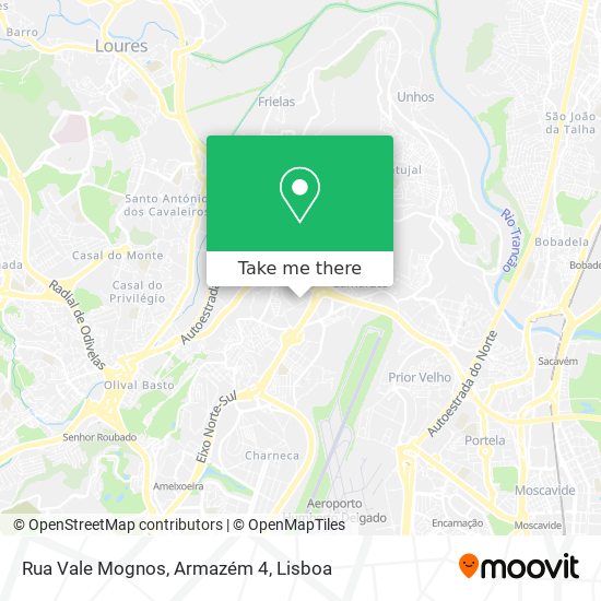 Rua Vale Mognos, Armazém 4 map