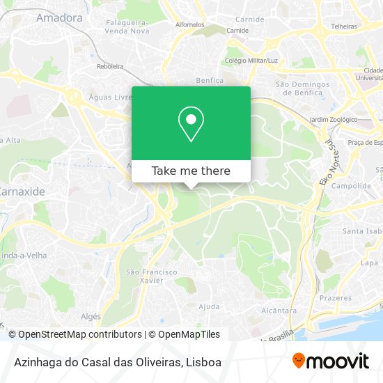Azinhaga do Casal das Oliveiras mapa